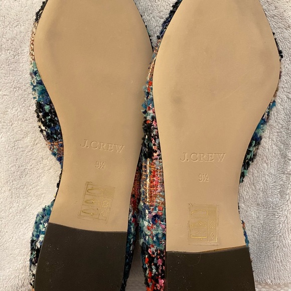 J.Crew Audrey Flats Multicolored Tweed Sz 9.5 NWOB - Picture 4 of 4